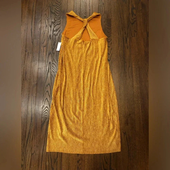 MAEVE by Anthropologie Women’s L Gold Adrienne Twist Back Velvet Dress - NWT!! - Picture 14 of 14
